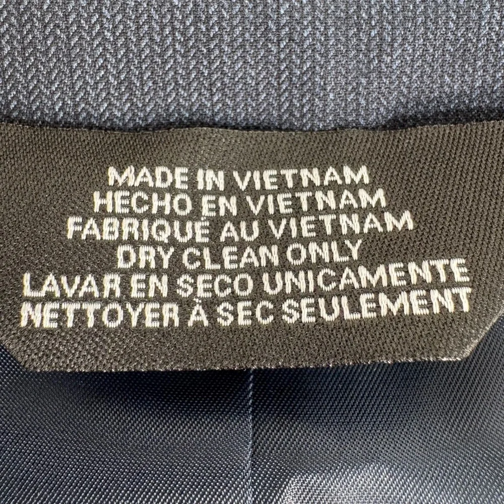 J.M.‎ Haggar Mens Navy Blue Classic Fit 2-Piece Suit Blazer Pants 48L 42x29